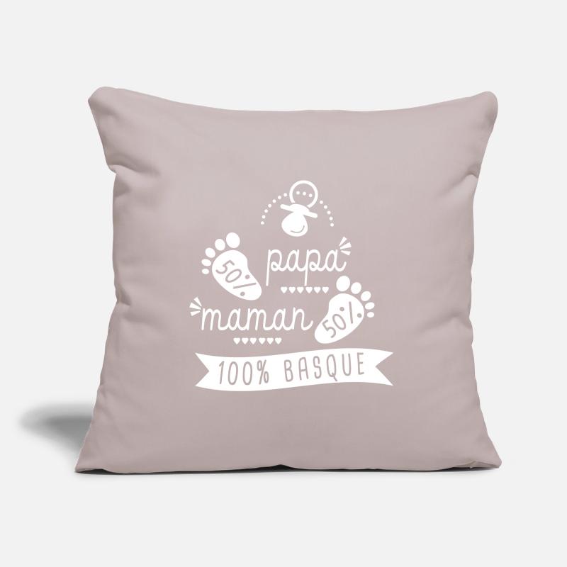 bebe naissance 100 % basque grossesse enceinte Housse de coussin décorative 45 x 45 cm