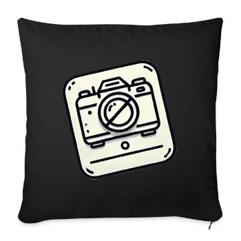 Keine Kamera erlaubt Icon-Design - Sofakissenbezug 45 x 45 cm - Schwarz - Vorne