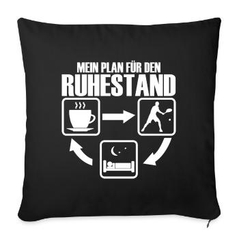Tennis retraités Grand-père - Retraite Rengaine - Housse de coussin décorative 45 x 45 cm - noir - Devant