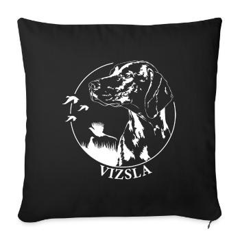 VIZSLA Hunting Dog Hunting Dogs Hunter Wilsigns - Sofa pillowcase 17,3'' x 17,3'' (45 x 45 cm) - black - Front