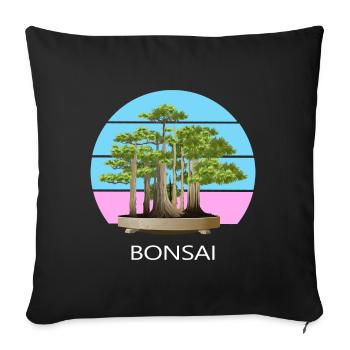Bonsai Bonsai Tree Bonsai Forest - Sofa pillowcase 17,3'' x 17,3'' (45 x 45 cm) - black - Front