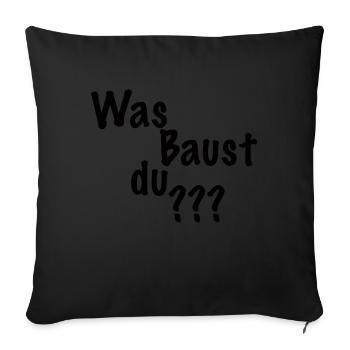 Bauspaßundmehr Kollektion - Sofakissenbezug 45 x 45 cm - Schwarz - Vorne