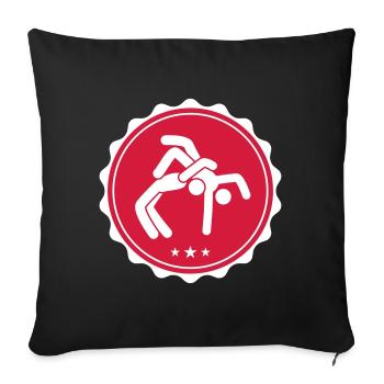 Ringen Wrestling - Sofakissenbezug 45 x 45 cm - Schwarz - Vorne