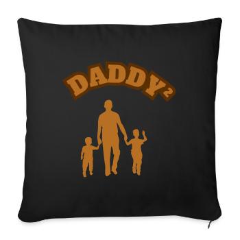 Proud Father Kid Boy Brown - Sofakissenbezug 45 x 45 cm - Schwarz - Vorne