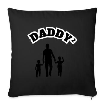 Proud Father Kid Boy Black - Sofakissenbezug 45 x 45 cm - Schwarz - Vorne