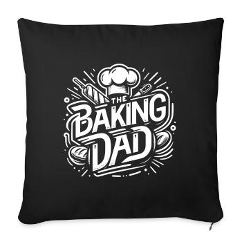 Baking dad baking dad our dad bakes - Sofa pillowcase 17,3'' x 17,3'' (45 x 45 cm) - black - Front