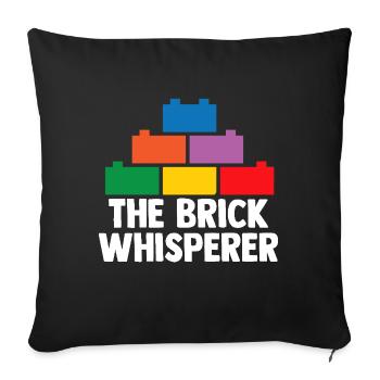 Brick Builder Brick Building Master Builder - Sofa pillowcase 17,3'' x 17,3'' (45 x 45 cm) - black - Front