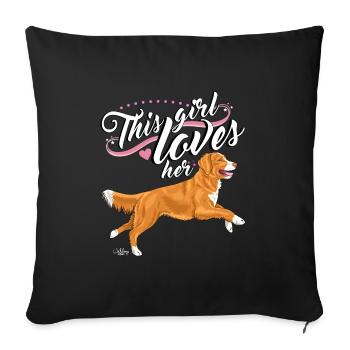 tollergirl - Housse de coussin décorative 45 x 45 cm - noir - Devant