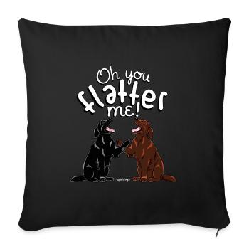 Flattie Oh You 4 - Sofa pillowcase 17,3'' x 17,3'' (45 x 45 cm) - black - Front