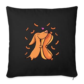 Weenie Lover - Sofa pillowcase 17,3'' x 17,3'' (45 x 45 cm) - black - Front