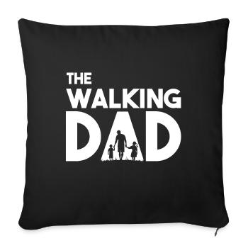 le papa qui marche - Housse de coussin décorative 45 x 45 cm - noir - Devant