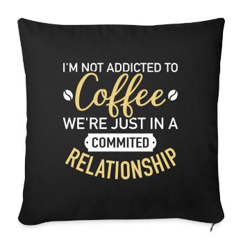 café - Housse de coussin décorative 45 x 45 cm - noir - Devant