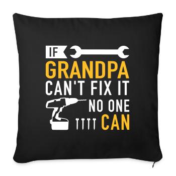 Grand-papa - Housse de coussin décorative 45 x 45 cm - noir - Devant