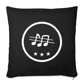 Partitions musicales - Housse de coussin décorative 45 x 45 cm - noir - Devant