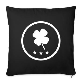 Clover Symbol - Sofa pillowcase 17,3'' x 17,3'' (45 x 45 cm) - black - Front