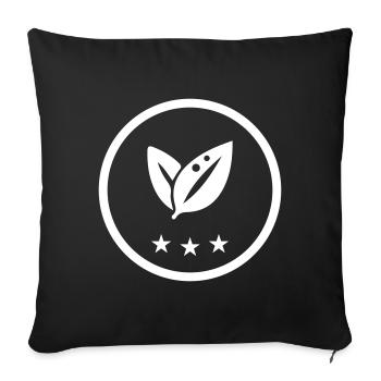Leaf Ecology - Sofa pillowcase 17,3'' x 17,3'' (45 x 45 cm) - black - Front