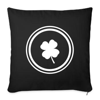 Clover Symbol - Sofa pillowcase 17,3'' x 17,3'' (45 x 45 cm) - black - Front