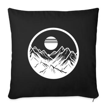 Berge Symbol Mountains - Sofa pillowcase 17,3'' x 17,3'' (45 x 45 cm) - black - Front