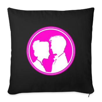 Couple Wedding Couple Marriage - Sofa pillowcase 17,3'' x 17,3'' (45 x 45 cm) - black - Front