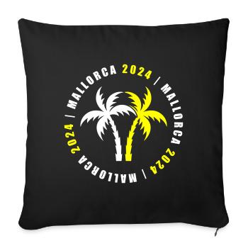 Jours fériés à Majorque 2024 - Housse de coussin décorative 45 x 45 cm - noir - Devant
