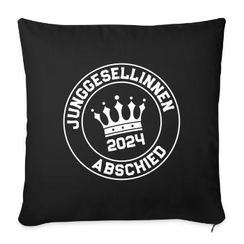 Enterrement de vie de jeune fille 2024 Enterrement de vie de jeune fille - Housse de coussin décorative 45 x 45 cm - noir - Devant