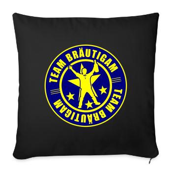 Team Groom Wedding - Sofa pillowcase 17,3'' x 17,3'' (45 x 45 cm) - black - Front