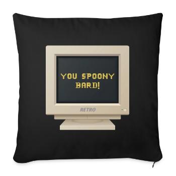 CRT Design - Du löffeliger Barde= - Sofakissenbezug 45 x 45 cm - Schwarz - Vorne
