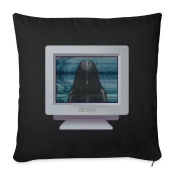 CRT design - The ghost girl 1 - Sofa pillowcase 17,3'' x 17,3'' (45 x 45 cm) - black - Front