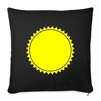 Emblème vierge - Housse de coussin décorative 45 x 45 cm - noir - Devant