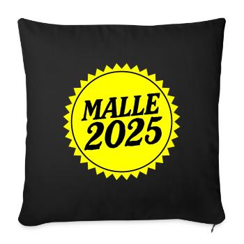 Malle 2025 - Housse de coussin décorative 45 x 45 cm - noir - Devant