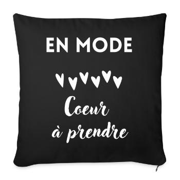 en mode coeur à prendre - Housse de coussin décorative 45 x 45 cm - noir - Devant