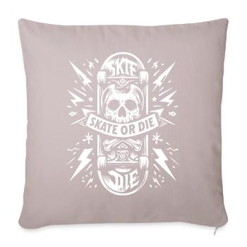 Patin ou matrice - Housse de coussin décorative 45 x 45 cm - taupe clair - Devant