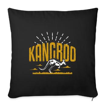 Känguru - Sofakissenbezug 45 x 45 cm - Schwarz - Vorne