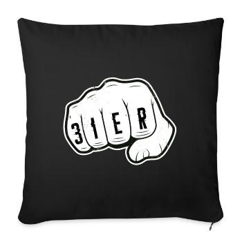 Richtiger 31er - Sofakissenbezug 45 x 45 cm - Schwarz - Vorne