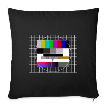 Image d’essai Rétro Vintage - Housse de coussin décorative 45 x 45 cm - noir - Devant