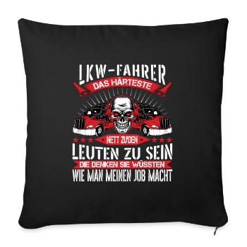 Brummi Fahrer T Shirt mit Deutschen Text 012 - Sofakissenbezug 45 x 45 cm - Schwarz - Vorne