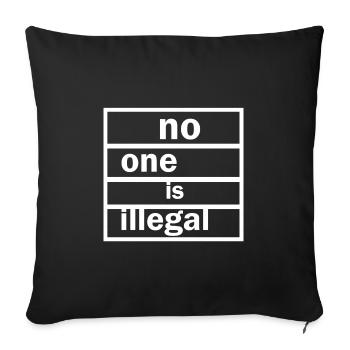 Anti Nazi saying - Sofa pillowcase 17,3'' x 17,3'' (45 x 45 cm) - black - Front