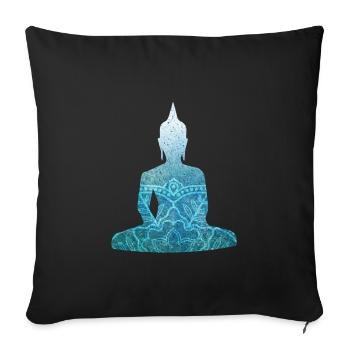 Buddha mandala - Sofa pillowcase 17,3'' x 17,3'' (45 x 45 cm) - black - Front