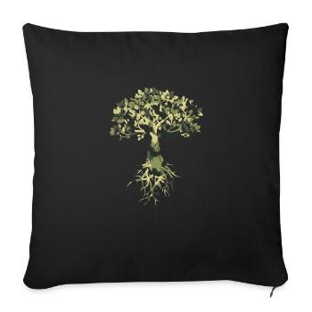 Protection de l’environnement et climat Arbre Camu Style - Housse de coussin décorative 45 x 45 cm - noir - Devant