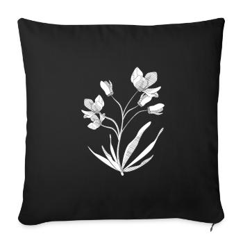 Flower - Sofakissenbezug 45 x 45 cm - Schwarz - Vorne