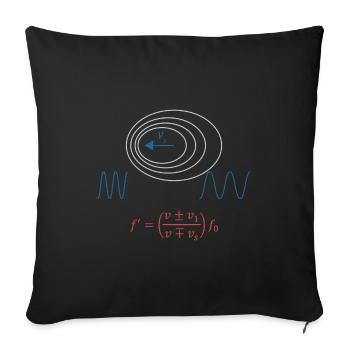 Physics Doppler Effect Gift Physicist Wave - Sofa pillowcase 17,3'' x 17,3'' (45 x 45 cm) - black - Front