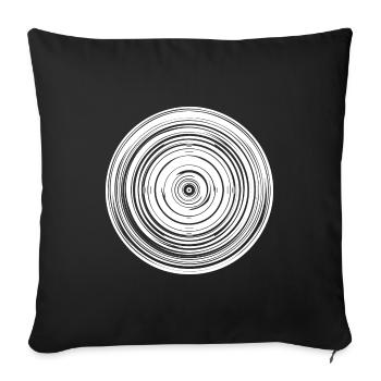 Geometric Circles Figure Shape - Sofa pillowcase 17,3'' x 17,3'' (45 x 45 cm) - black - Front