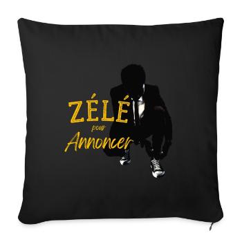 Zélé pour annoncer - Eph/6:15 - Housse de coussin décorative 45 x 45 cm - noir - Devant