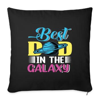 Bester Vater in der Galaxie - Sofakissenbezug 45 x 45 cm - Schwarz - Vorne