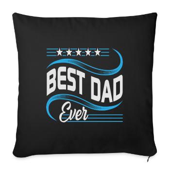 Meilleur père jamais amoureux de la fête des pères - Fête des pères - Housse de coussin décorative 45 x 45 cm - noir - Devant