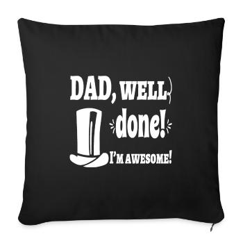 Fête des Pères - Housse de coussin décorative 45 x 45 cm - noir - Devant