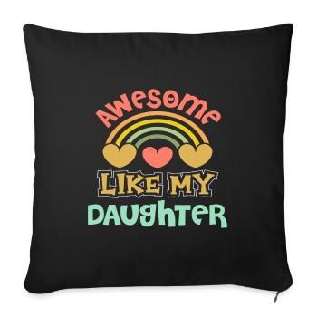 Father's Day - Sofa pillowcase 17,3'' x 17,3'' (45 x 45 cm) - black - Front