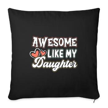 Fête des Pères - Housse de coussin décorative 45 x 45 cm - noir - Devant