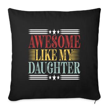 Fête des Pères - Housse de coussin décorative 45 x 45 cm - noir - Devant