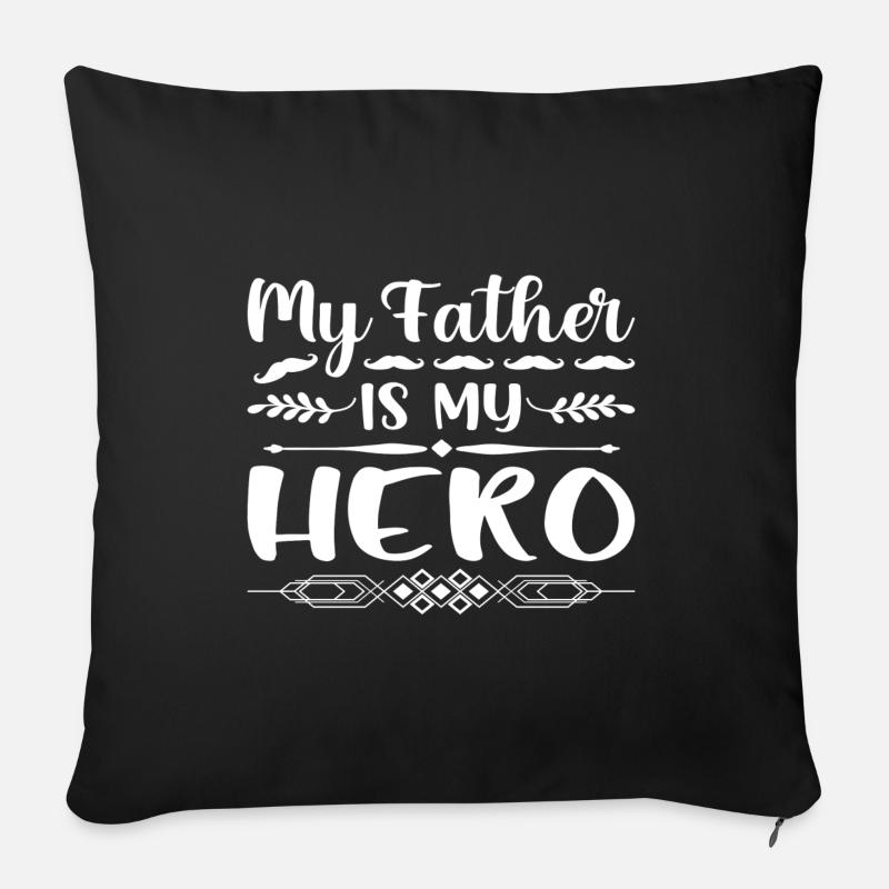 Father Dad's Father's Day Gift - Sofa pillowcase 17,3'' x 17,3'' (45 x 45 cm) - black